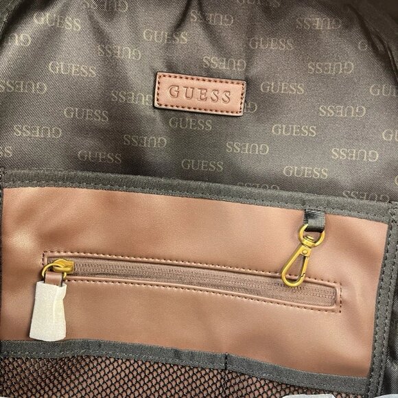 Guess Men's Vezzola Logo Backpack Beige with Dustbag NEW - Picture 5 of 11